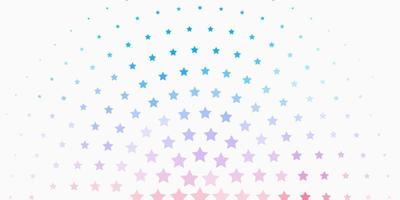 Light Blue, Yellow vector background with small and big stars.