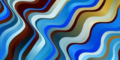 Light Blue, Yellow vector texture with wry lines.