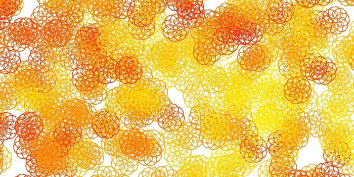 Light Yellow vector template with abstract forms.