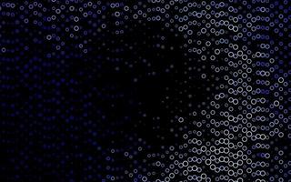 Dark BLUE vector background with bubbles.