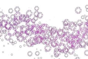 patrón de vector púrpura claro con esferas.