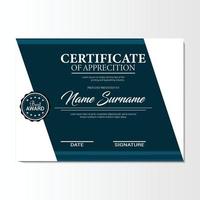 Modern Certificate Design vector