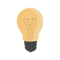 Light bulb isolated on white background. New idea icon. vector