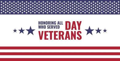 fondo de la bandera americana en el tema del día de los veteranos vector