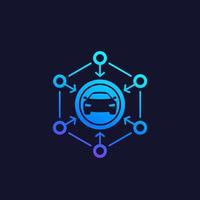 carsharing vector icon for web and apps