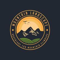 logotipo de paisaje de montaña vector