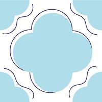 Minimalist abstract background with blue clouds vector