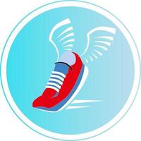 vector image of illustration of a flying shoe with wings