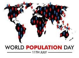 world population day vector image july 11th