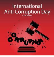 imagen vectorial del día internacional contra la corrupción vector