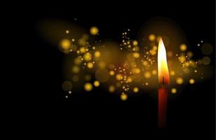 Candle light vector image with blur background