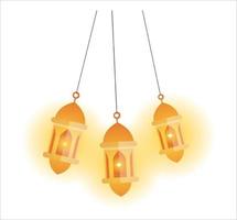 Vector image of lantern lamp illustration