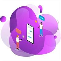 Flat design with liquid purple background vector