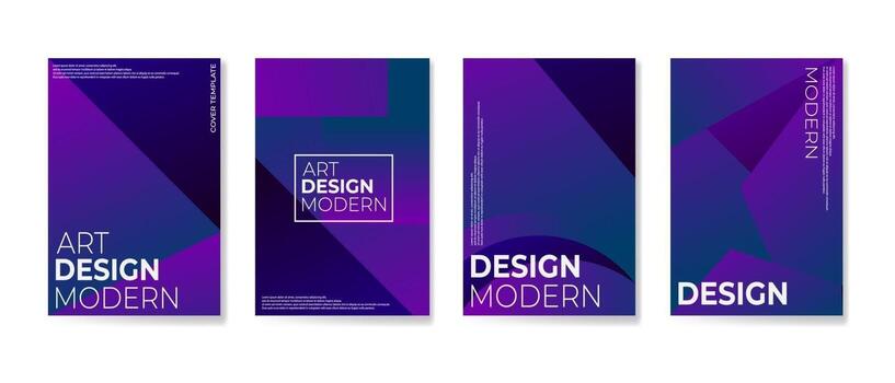 set of modern abstract with colorful background vector