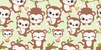 monkey seamless pattern