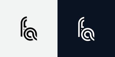 Modern Abstract Initial letter FA logo. vector