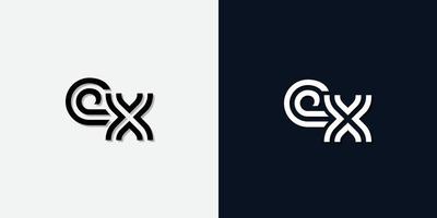 moderno abstracto letra inicial ex logo. vector