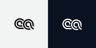 Modern Abstract Initial letter EA logo. vector