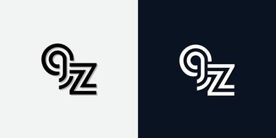 Modern Abstract Initial letter GZ logo. vector