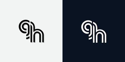 logotipo abstracto moderno de la letra inicial gh. vector