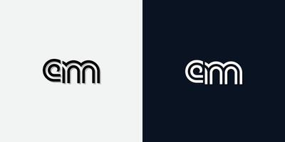 Modern Abstract Initial letter EM logo. vector