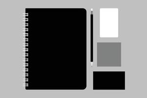 conjunto de plantilla de marca de identidad corporativa. blanco en blanco. ilustración vectorial vector