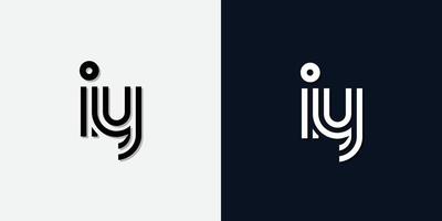 Modern Abstract Initial letter IY logo. vector