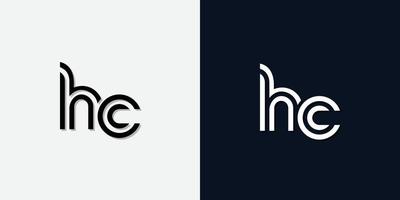 Modern Abstract Initial letter HC logo. vector