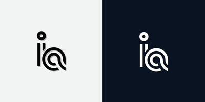 Modern Abstract Initial letter IA logo. vector