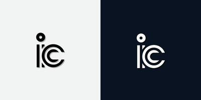 Modern Abstract Initial letter IC logo. vector