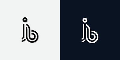 Modern Abstract Initial letter JB logo. vector