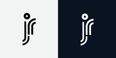Modern Abstract Initial letter JR logo. vector