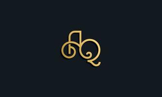 Luxury fashion initial letter AQ logo. vector