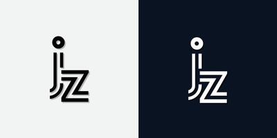 Modern Abstract Initial letter JZ logo. vector