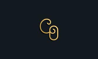 Luxury fashion initial letter CO logo. vector