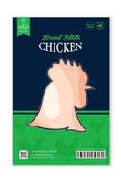 Vector chicken meat packaging or label design.  Butcher's shop