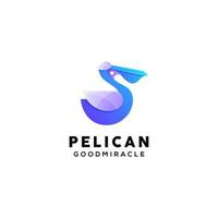 pelican colorful logo vector