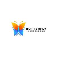 butterfly colorful logo design template vector