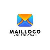 mail colorful logo design template vector