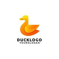 duck colorful logo design template vector