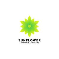 sunflower colorful logo design template vector