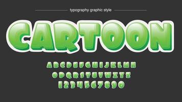 letras aisladas de dibujos animados 3d redondeadas verdes vector