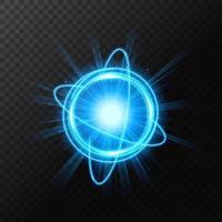 Dynamic Blue Light Explosion on a transparent background, isolated and easy to edit vector