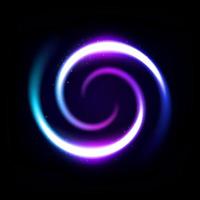 Rotating Multicolor Swirl Lights, isolated and easy to edit. Vector Illustration