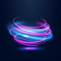 Abstract wavy line of light with a transparent background, isolated and easy to edit. Vector Illustration