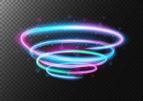 Abstract wavy line of light with a transparent background, isolated and easy to edit. Vector Illustration