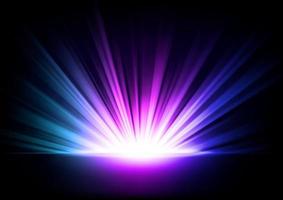 Multicolor Rays Rising on Dark Background. Vector Illustration