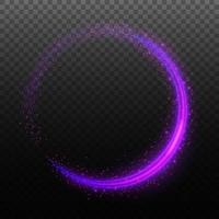 Abstract violet circle light sets with a transparent background, isolated and easy to edit. Vector Illustration