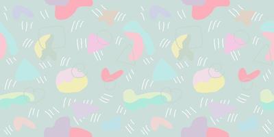 collection seamless cute pattern Geometric vector