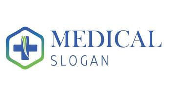 logotipo para clínica de salud u hospital. logotipo más médico vector
